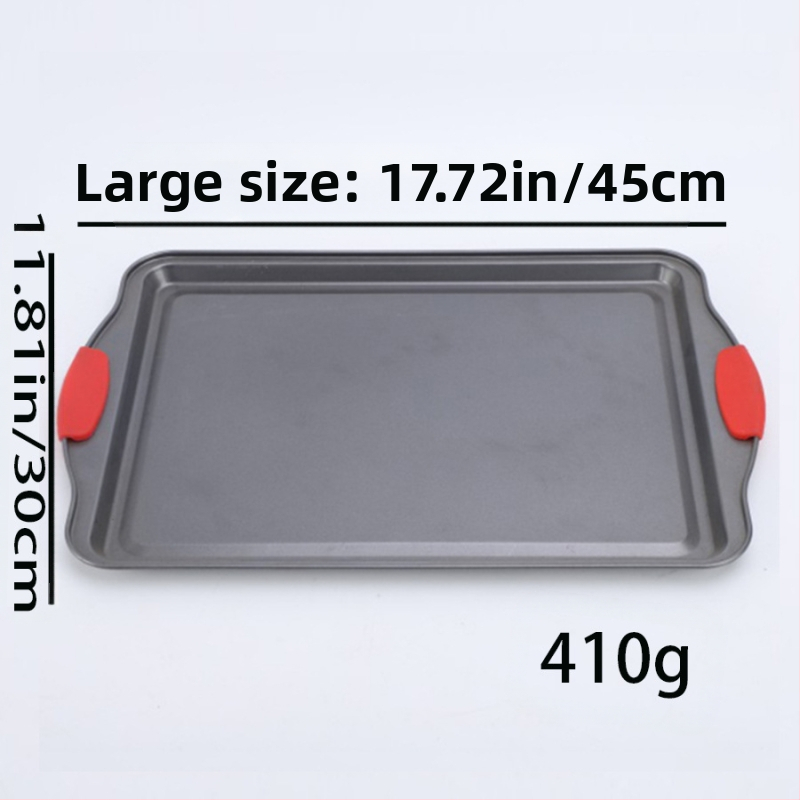 Taisnstūrveida antiadhēzējoša cepamā panna un kūkas forma, izturīga augstām temperatūrām, no oglekļa tērauda, mūsdienīgs vienkāršs dizains.