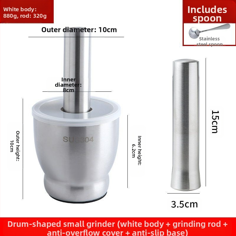 Χειροκίνητος πολτοποιητής σκόρδου – 304 ανοξείδωτο ατσάλι, μεταλλικό πολυλειτουργικό εργαλείο για σκόρδο