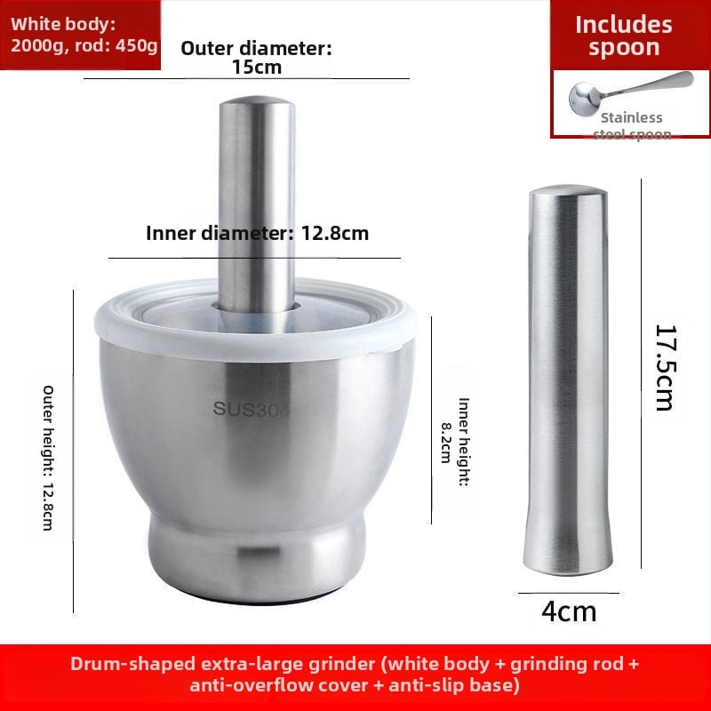 Χειροκίνητος πολτοποιητής σκόρδου – 304 ανοξείδωτο ατσάλι, μεταλλικό πολυλειτουργικό εργαλείο για σκόρδο