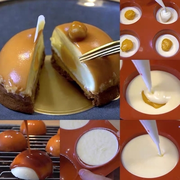 Silikoninė tortų forma, apvalaus dizaino, masinė pakuotė; šiuolaikinis minimalistinis stilius; išleista 2020.