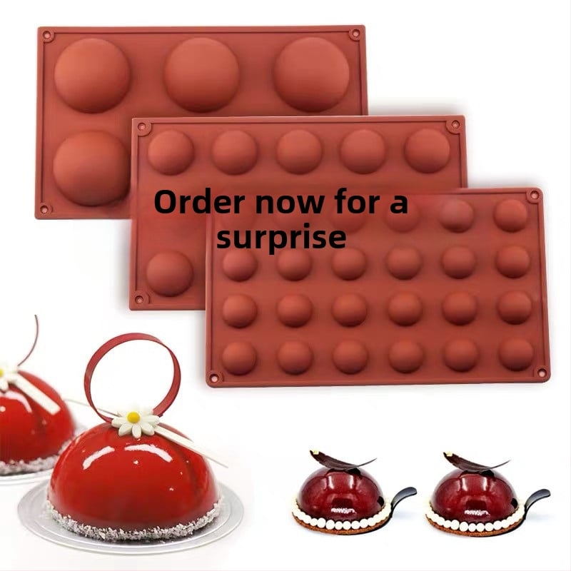 Silikoninė tortų forma, apvalaus dizaino, masinė pakuotė; šiuolaikinis minimalistinis stilius; išleista 2020.