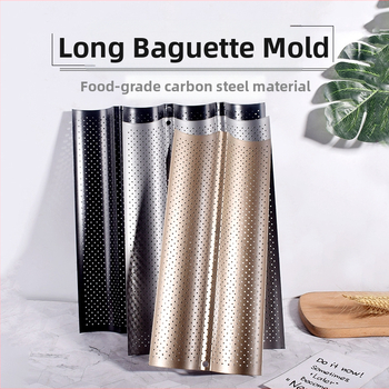 Beike Apvali bagetė kepimo forma su nelipniu denginiu iš anglies plieno; maisto kokybės; 2/3/4 kameros; tinka picai, tortui ir mousse