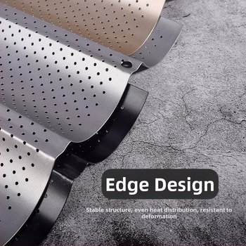 Beike Apvali bagetė kepimo forma su nelipniu denginiu iš anglies plieno; maisto kokybės; 2/3/4 kameros; tinka picai, tortui ir mousse