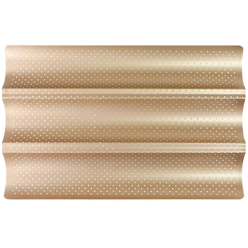 Beike Apvali bagetė kepimo forma su nelipniu denginiu iš anglies plieno; maisto kokybės; 2/3/4 kameros; tinka picai, tortui ir mousse