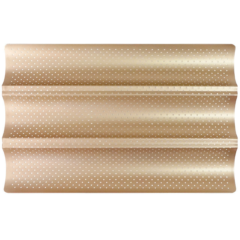 Beike Apvali bagetė kepimo forma su nelipniu denginiu iš anglies plieno; maisto kokybės; 2/3/4 kameros; tinka picai, tortui ir mousse