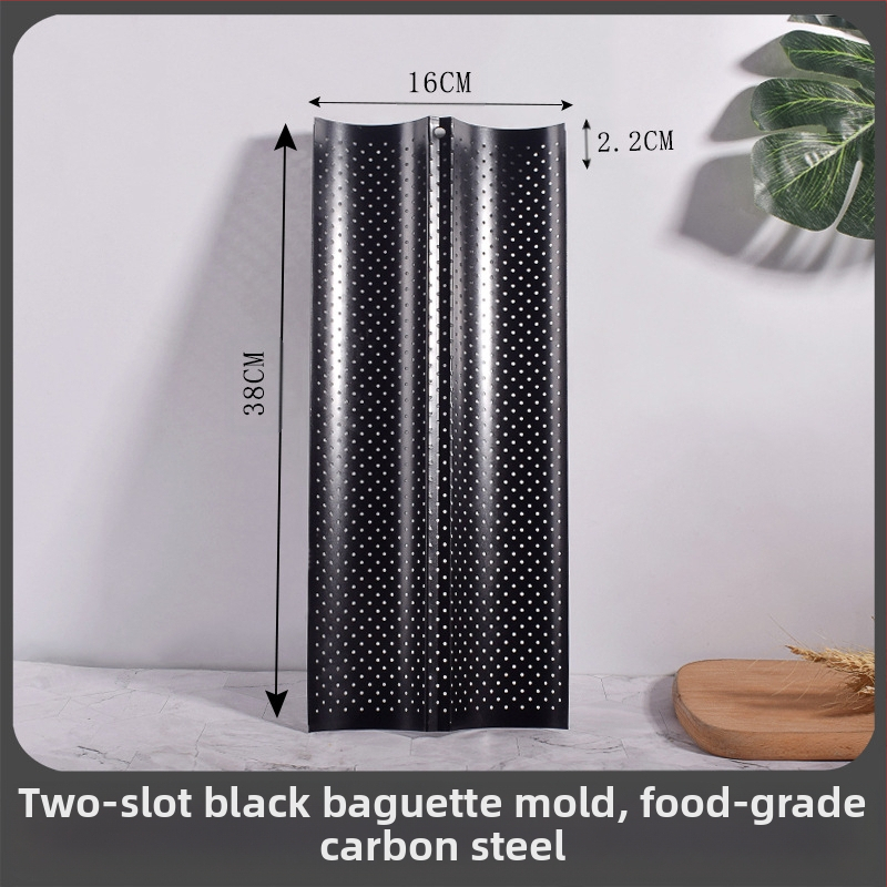 Beike Apvali bagetė kepimo forma su nelipniu denginiu iš anglies plieno; maisto kokybės; 2/3/4 kameros; tinka picai, tortui ir mousse