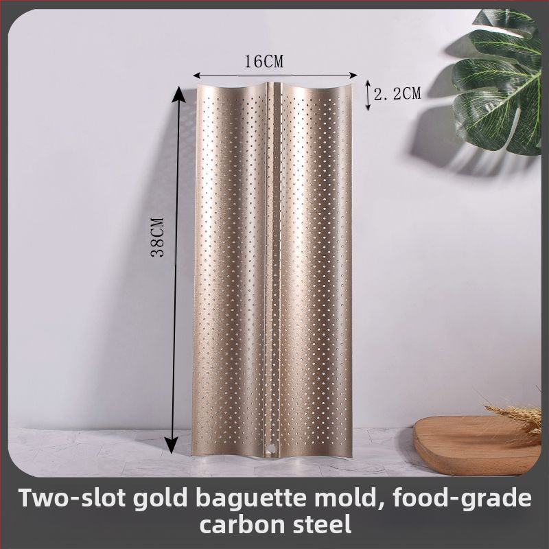 Beike Apvali bagetė kepimo forma su nelipniu denginiu iš anglies plieno; maisto kokybės; 2/3/4 kameros; tinka picai, tortui ir mousse