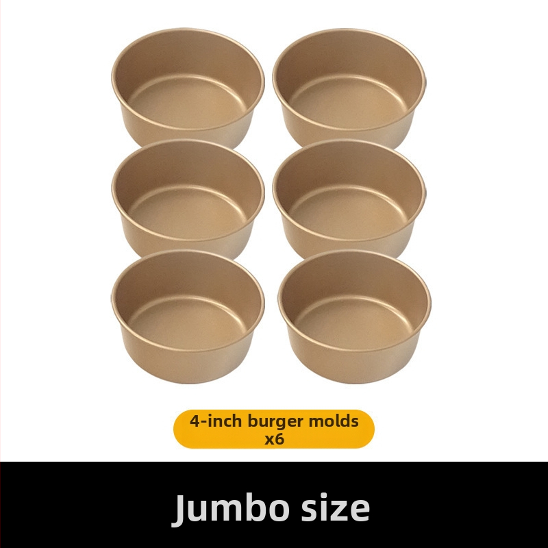 Šešių kamerų apvalus kepimo formos su dangteliu, skirtos anglų mufinams, japoniškiems raudųjų pupelių bandelėms, hamburgerio bandelėms ir duonai