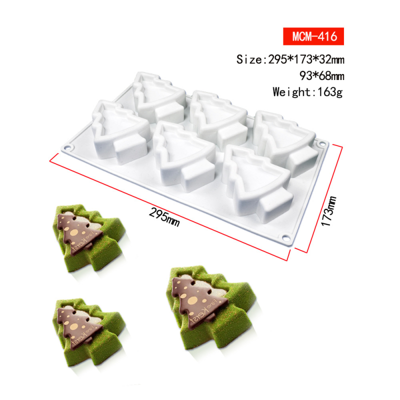 Silicone forma moussei ir šokoladui su 6 skyreliais ir įvairiomis formomis (žvaigždutės, Rubiko kubas, širdis); tinkama fondantui, rankų darbo muilams ir kvapiosioms žvakėms.