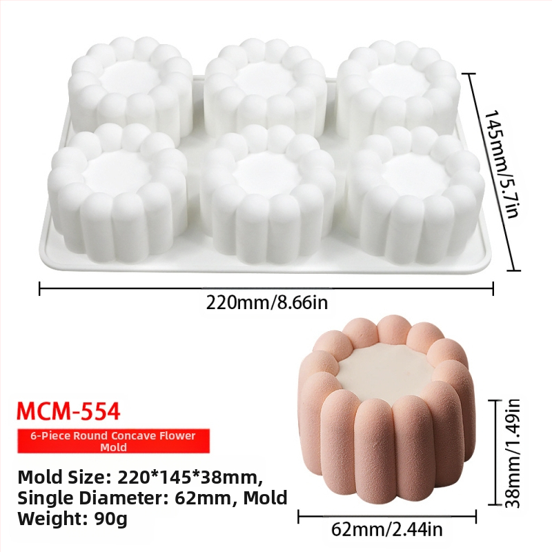 Silicone forma moussei ir šokoladui su 6 skyreliais ir įvairiomis formomis (žvaigždutės, Rubiko kubas, širdis); tinkama fondantui, rankų darbo muilams ir kvapiosioms žvakėms.