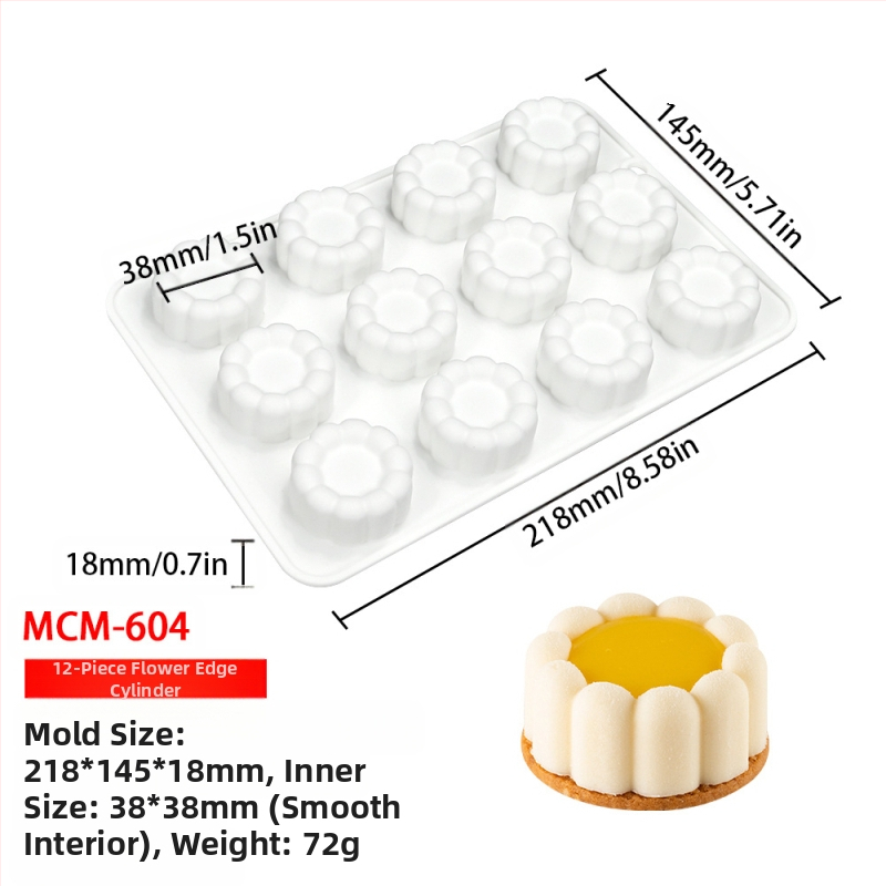 Silicone forma moussei ir šokoladui su 6 skyreliais ir įvairiomis formomis (žvaigždutės, Rubiko kubas, širdis); tinkama fondantui, rankų darbo muilams ir kvapiosioms žvakėms.