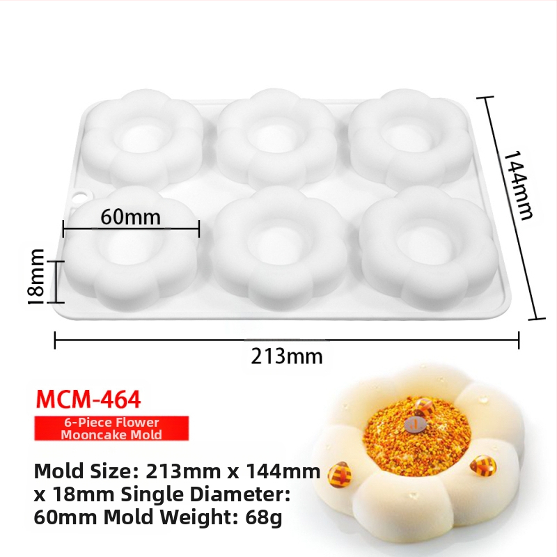 Silicone forma moussei ir šokoladui su 6 skyreliais ir įvairiomis formomis (žvaigždutės, Rubiko kubas, širdis); tinkama fondantui, rankų darbo muilams ir kvapiosioms žvakėms.