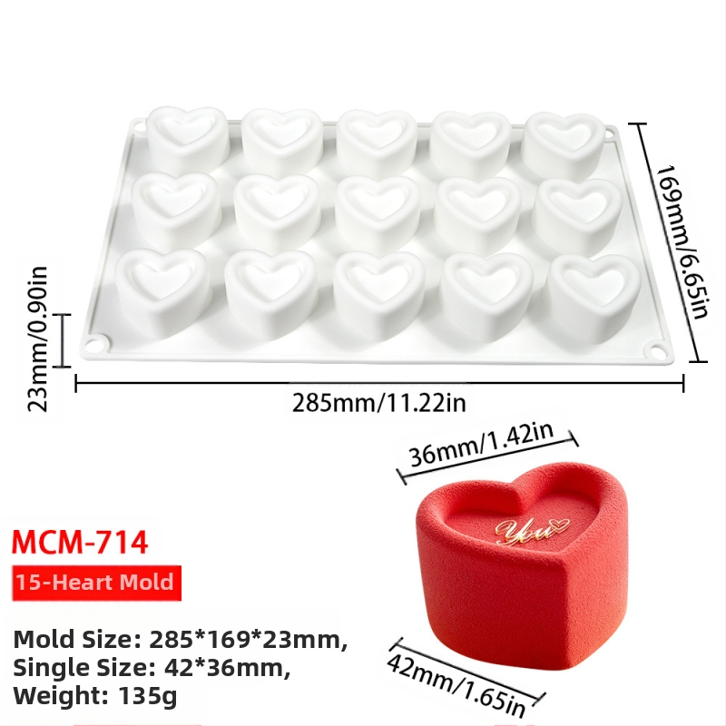 Silicone forma moussei ir šokoladui su 6 skyreliais ir įvairiomis formomis (žvaigždutės, Rubiko kubas, širdis); tinkama fondantui, rankų darbo muilams ir kvapiosioms žvakėms.