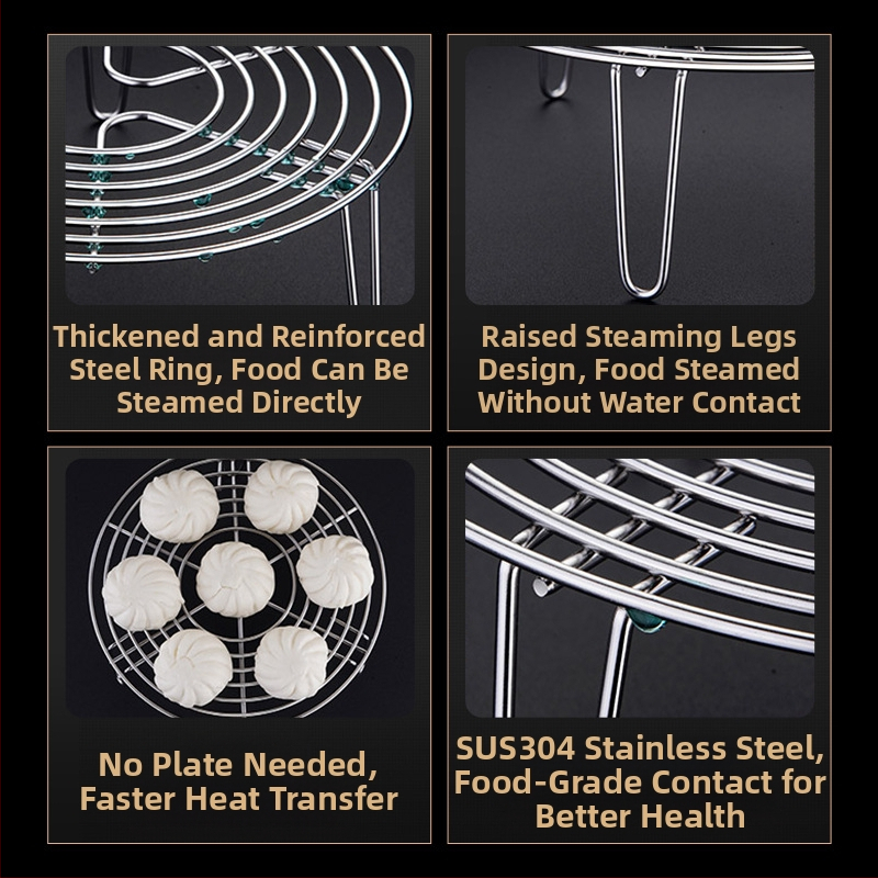 Триъгълен рафт за пара от 304 неръждаема стомана – многофункционална парна решетка за дома и бизнеса