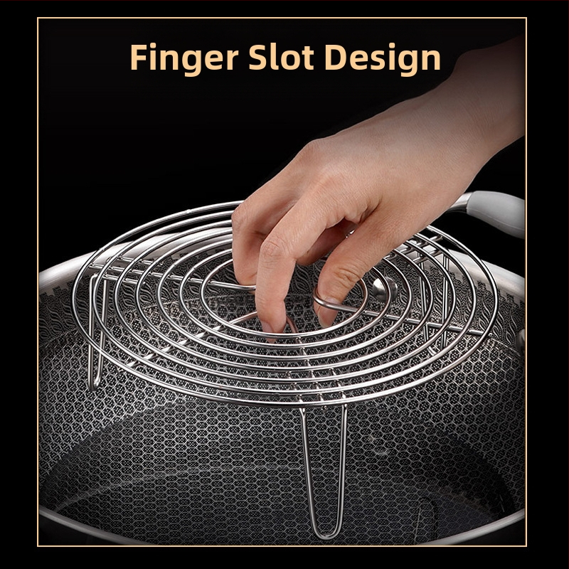 Триъгълен рафт за пара от 304 неръждаема стомана – многофункционална парна решетка за дома и бизнеса