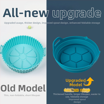 Saliekams silikona komplekts gaisa fritētājam, mikroviļņu krāsnij cepšanai un cepamais paklājiņš, pārtikas klases silikons