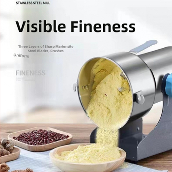 Οικιακός μύλος για άλεση και παρασκευή σκόνης, χωρητικότητα 2500 g, ταχύτητα κινητήρα >40.000 rpm, κύπελλο από ανοξείδωτο ατσάλι, 6+ λεπίδες, αυτόματος καθαρισμός