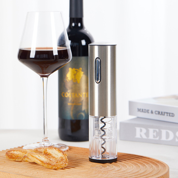 Elektrisks vīna pudeles atvērējs, piecu daļu komplekts no nerūsējoša tērauda, logotipa drukāšana, privātais zīmols