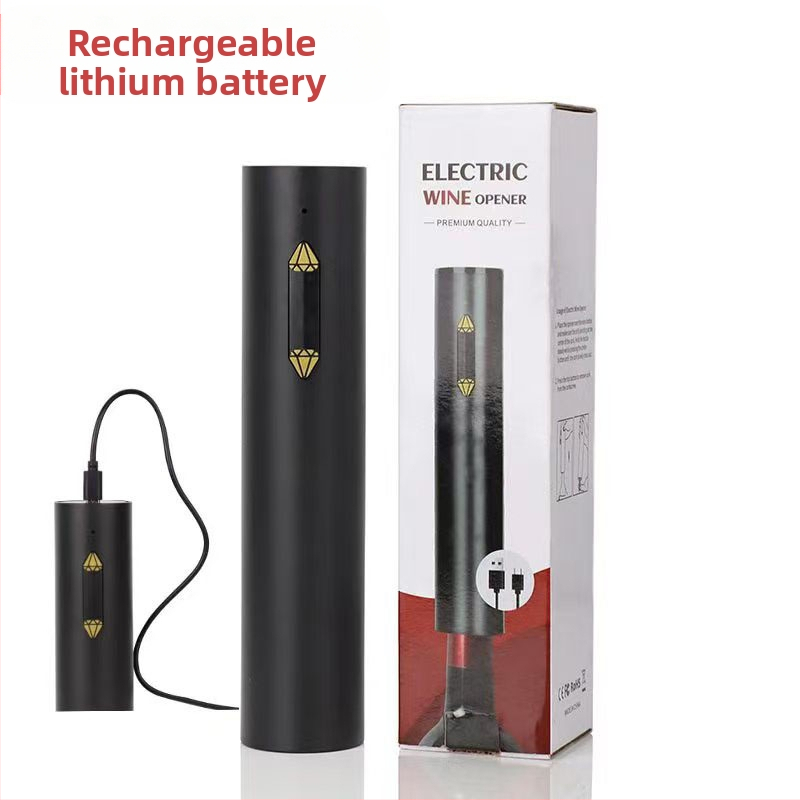 Elektrisks vīna pudeles atvērējs, piecu daļu komplekts no nerūsējoša tērauda, logotipa drukāšana, privātais zīmols
