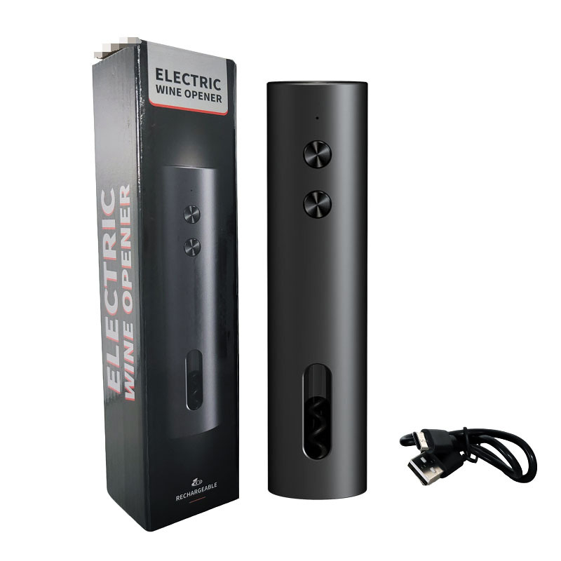 Elektrisks vīna pudeles atvērējs, piecu daļu komplekts no nerūsējoša tērauda, logotipa drukāšana, privātais zīmols