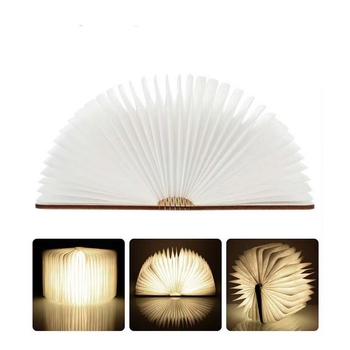 Λάμπα βιβλίου με Bluetooth τηλεχειριστήριο, αναδιπλούμενες σελίδες, χαρακτική, νυχτερινό φως, επαναφορτιζόμενη μπαταρία, 16 χρωματικές αλλαγές