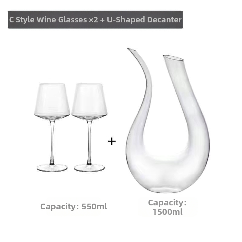 Stiklinė kvadratinė vyno taurelė be švino, modernus minimalistinis stilius, logotipo spausdinimas.