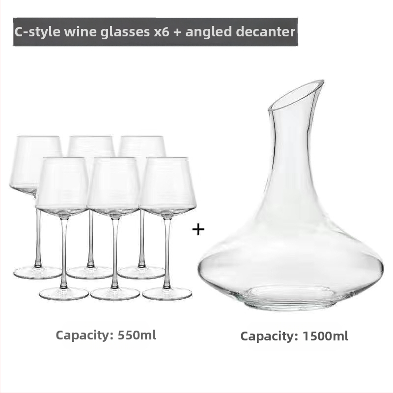 Stiklinė kvadratinė vyno taurelė be švino, modernus minimalistinis stilius, logotipo spausdinimas.