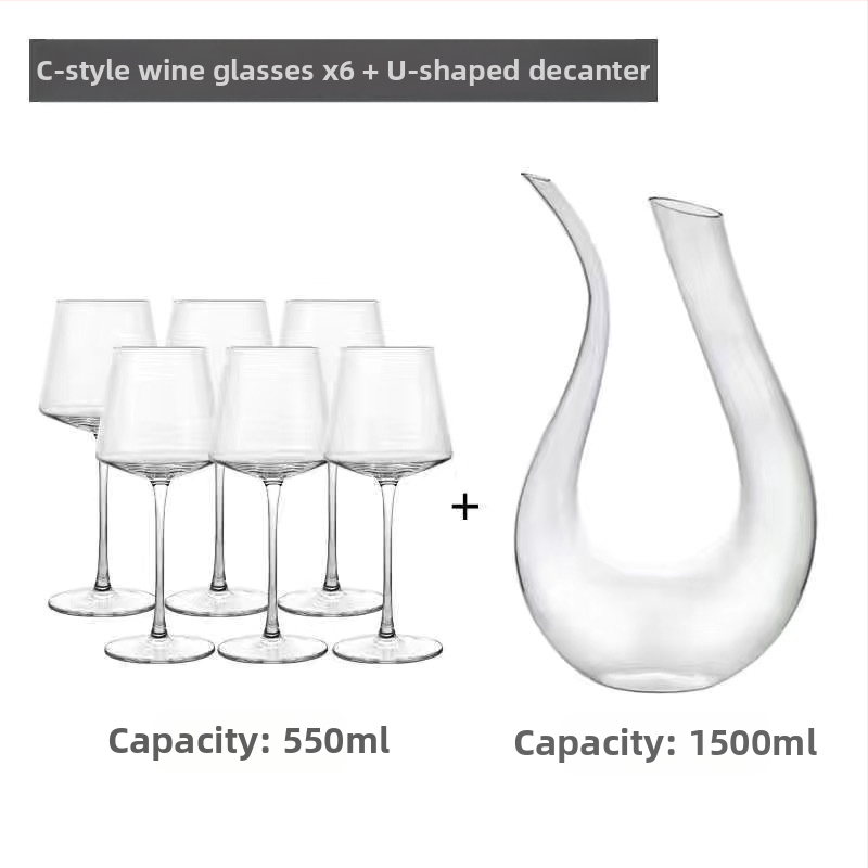 Stiklinė kvadratinė vyno taurelė be švino, modernus minimalistinis stilius, logotipo spausdinimas.