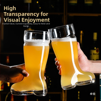 Alus stiklas botų formos barui, amatininkų alus, didelė talpa 1000 ml+