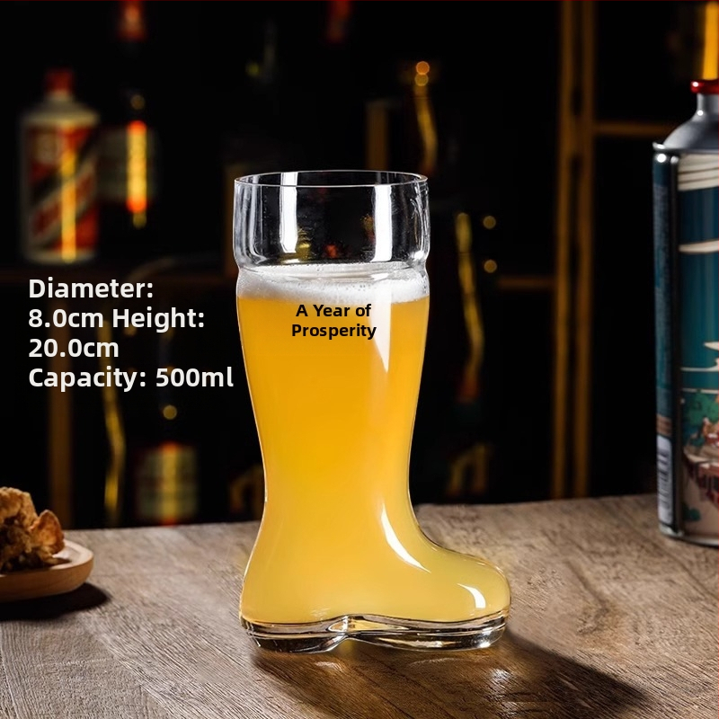 Alus stiklas botų formos barui, amatininkų alus, didelė talpa 1000 ml+