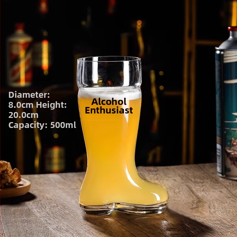 Alus stiklas botų formos barui, amatininkų alus, didelė talpa 1000 ml+