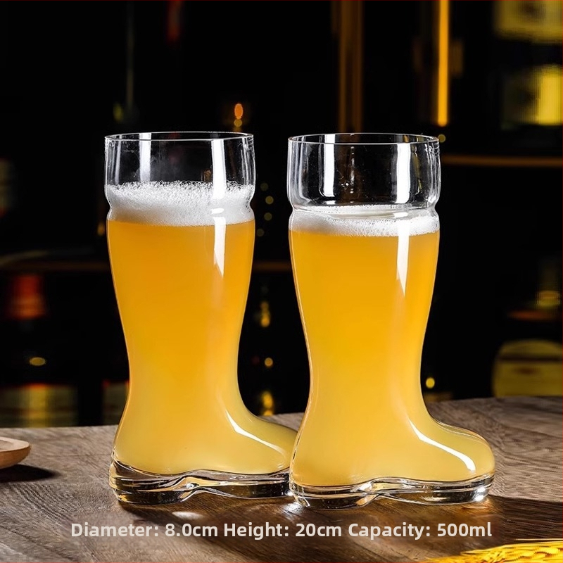 Alus stiklas botų formos barui, amatininkų alus, didelė talpa 1000 ml+