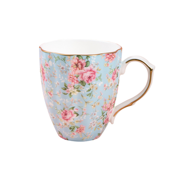 Kavos puodelis iš kaulinio porceliano, su daugiau nei 36% kaulinio miltelių, netaisyklingos formos, gėlių raštas, aukšta temperatūros atsparumas, logotipo spausdinimas įmanomas