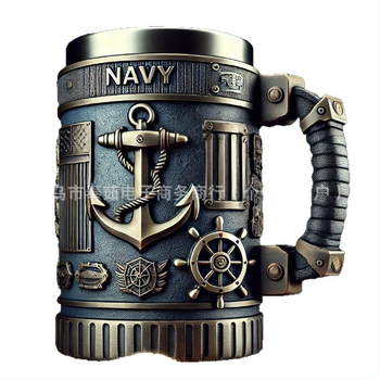 3D военна чаша за кафе от смола, изделия от смола, картонена опаковка