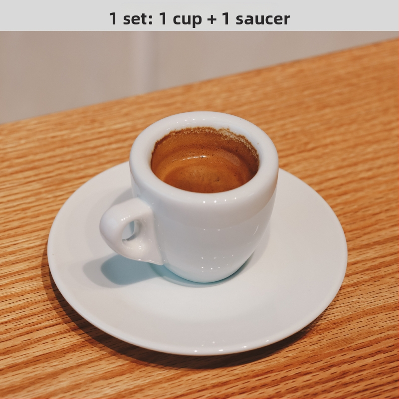 Espresso puodelis keramika, 9 mm storis, su padėklu