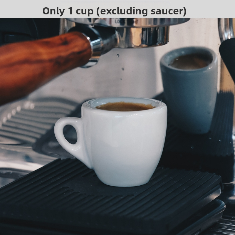 Espresso puodelis keramika, 9 mm storis, su padėklu