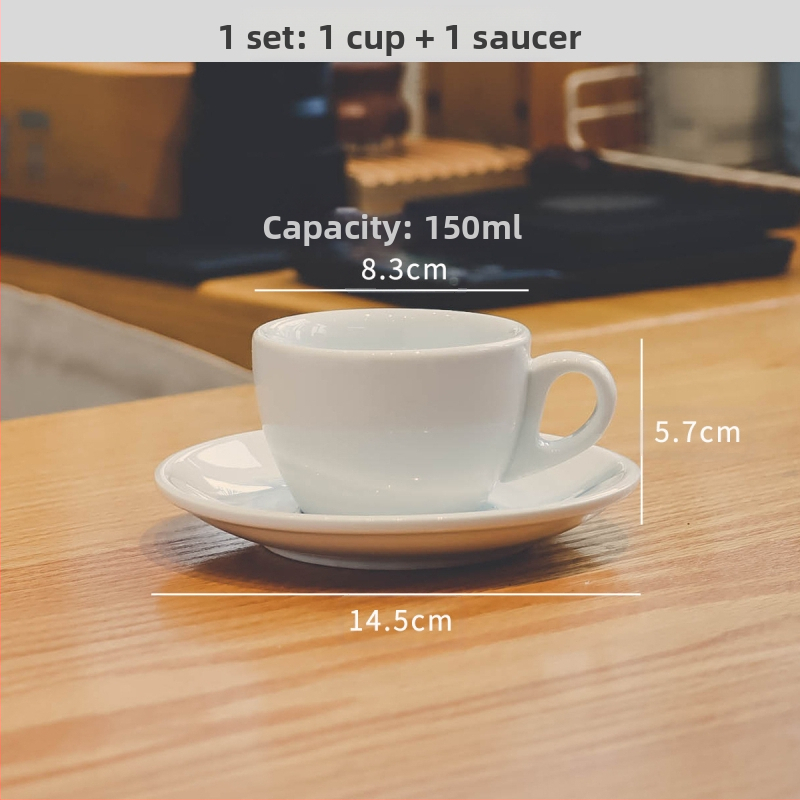 Espresso puodelis keramika, 9 mm storis, su padėklu