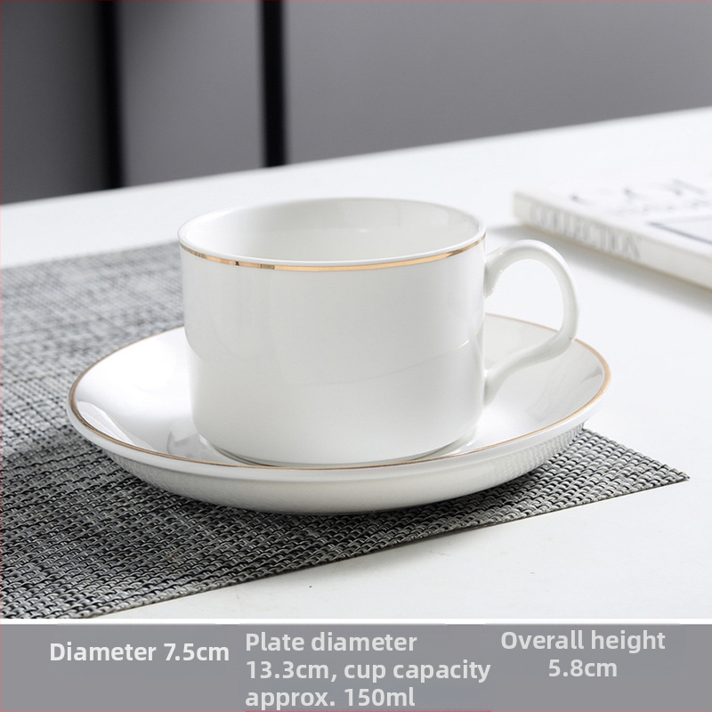 Keramikas kafijas krūze ar apakštasi — mājas komplekts, ar logotipa druku, pielāgošana pieejama, glazēta virsma, apaļa forma