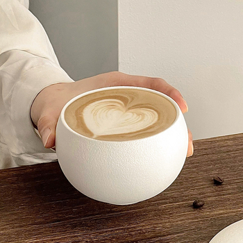 Kavos puodelis su retro akmens raštu, japoniško stiliaus, paprastas dizainas (japoniško stiliaus; paprastas dizainas; vienetinė pakuotė; pirmosios klasės kokybė)