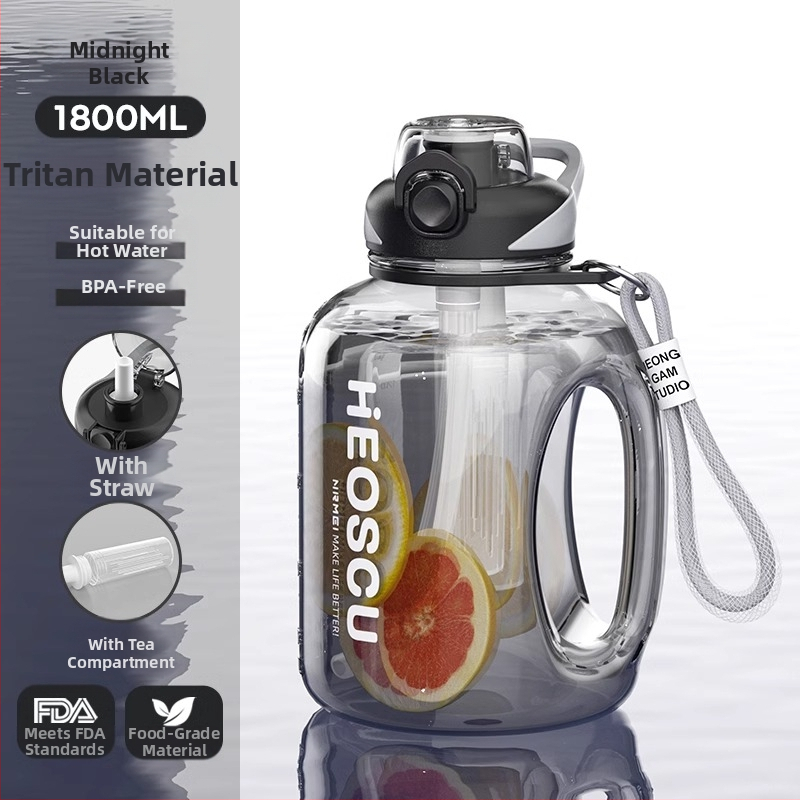 Sportinis vandens buteliukas su arbatos atskyrimu, atspari aukštoms temperatūroms, didelė talpa; Medžiaga: Plastikas; Prekės ženklas: Kita