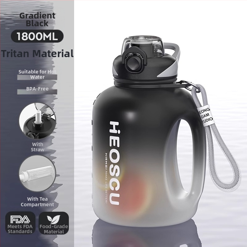 Sportinis vandens buteliukas su arbatos atskyrimu, atspari aukštoms temperatūroms, didelė talpa; Medžiaga: Plastikas; Prekės ženklas: Kita