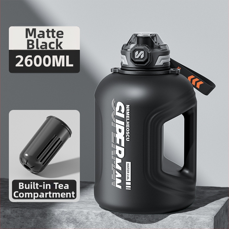 Sportinis vandens buteliukas su arbatos atskyrimu, atspari aukštoms temperatūroms, didelė talpa; Medžiaga: Plastikas; Prekės ženklas: Kita