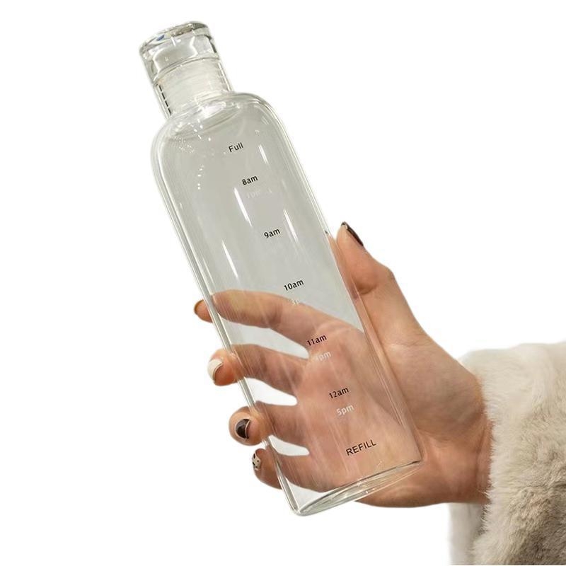 PC polikarbonato vandens puodelis su dangteliu, didelės talpos, cilindrinės formos, nepralaidus skysčiams ir atsparus karščiui