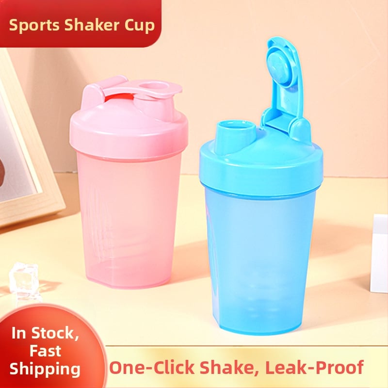 Шейкър чаша за спорт, PP пластмаса, обем 400 ml, еднокамерно тяло, печат на лого, възможност за персонализация