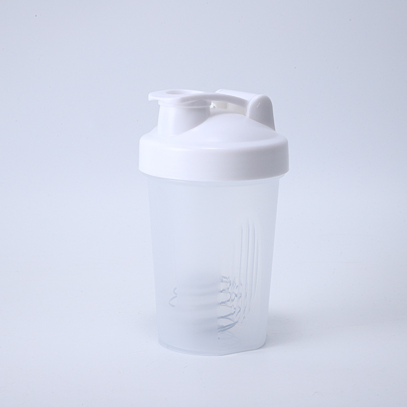 Шейкър чаша за спорт, PP пластмаса, обем 400 ml, еднокамерно тяло, печат на лого, възможност за персонализация