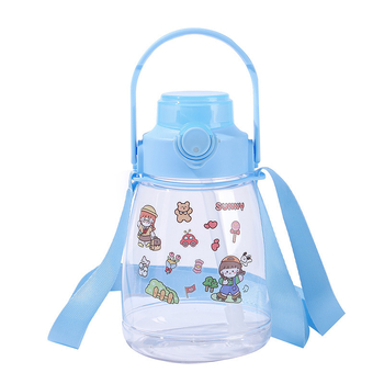 Vaikų gertuvė su šiaudeliu tiesioginiam gurkšniui, iš PC plastiko, su dirželiu, ekologiška, vieno sluoksnio konstrukcija (Medžiaga: PC; Stilius: modernus minimalizmas; Su dirželiu; Ekologiška; Konstrukcija: vieno sluoksnio)