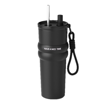 Termosas su 316 nerūdijančio plieno vidiniu bakeliu, išoriniu 304 nerūdijančio plieno korpusu, vakuuminė izoliacija (6-12 val.), nešiojamas automobilių puodelis