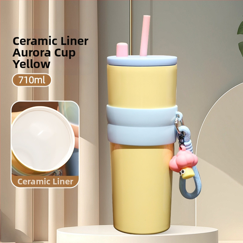 Termosas su 316 nerūdijančio plieno vidiniu bakeliu, išoriniu 304 nerūdijančio plieno korpusu, vakuuminė izoliacija (6-12 val.), nešiojamas automobilių puodelis