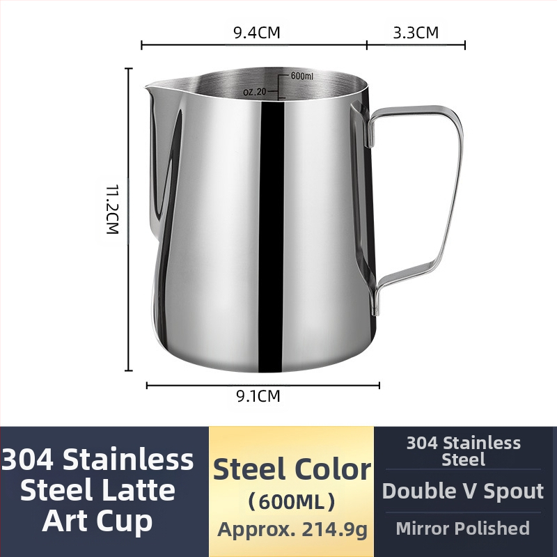 Latte art plakiklis iš nerūdijančio plieno, šiuolaikinis minimalistinis stilius, rankų darbo, tinkama barams, kavinei ir restoranams