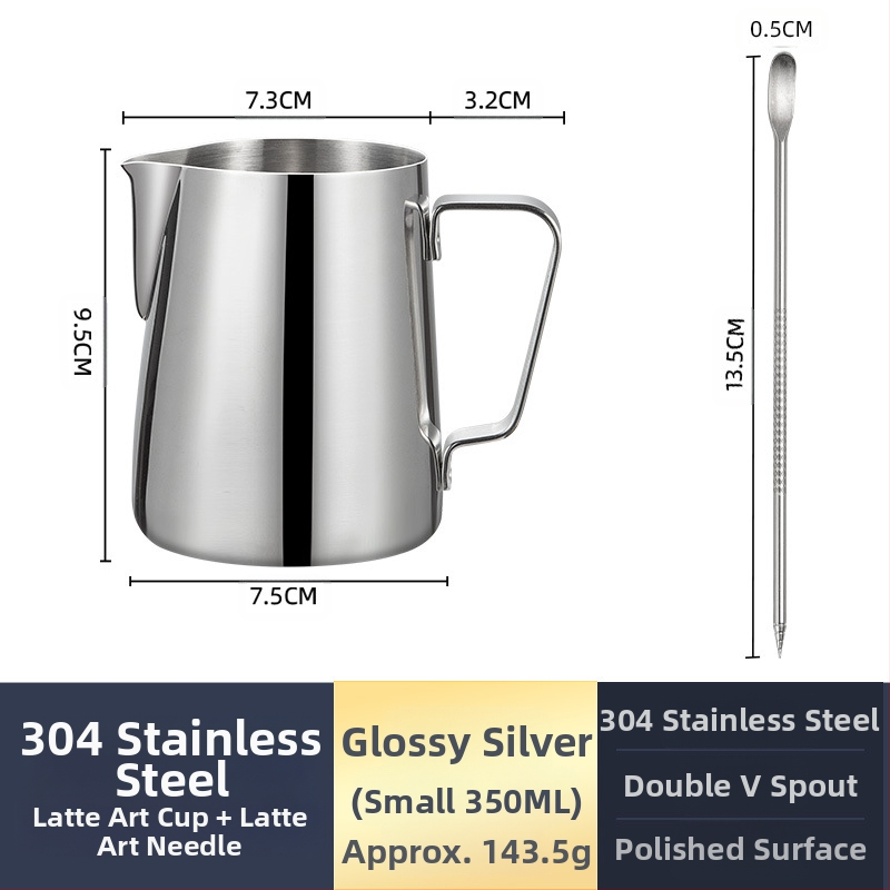 Latte art plakiklis iš nerūdijančio plieno, šiuolaikinis minimalistinis stilius, rankų darbo, tinkama barams, kavinei ir restoranams